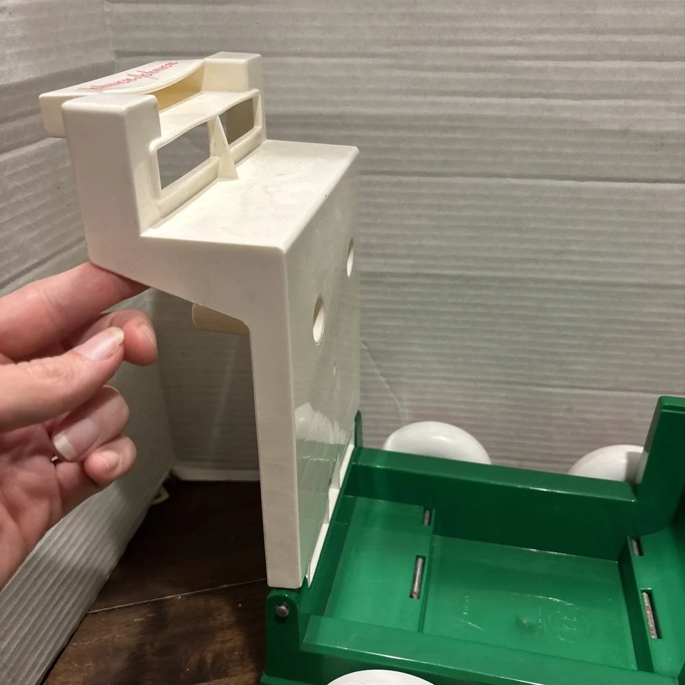 Vintage Johnson & Johnson Green Truck Toy Stack & Dump with Shapes USA 1983‎